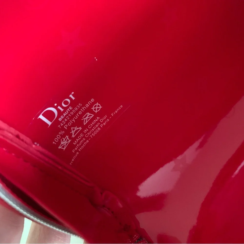 Dior red zippy Pouch